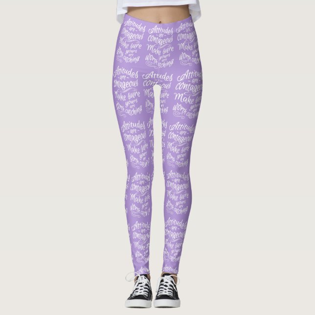 ATTITUDES leggings couleur personnalisés (Devant)