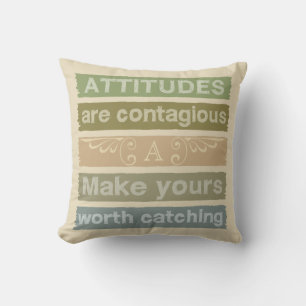 ATTITUDES monogramme personnalisé coussin de motiv