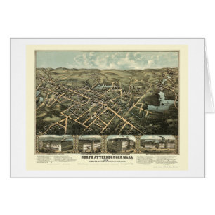 Attleboro du nord, carte panoramique de mA - 1878