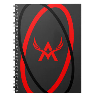 Attoni Dark Gray Red and Black Ellipticals Logo Notizblock