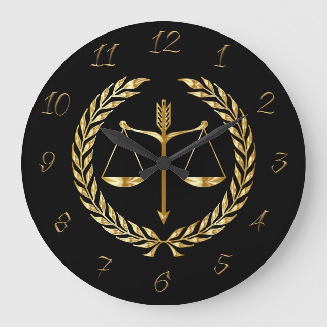 Attorney at Law Große Wanduhr (Vorderseite)