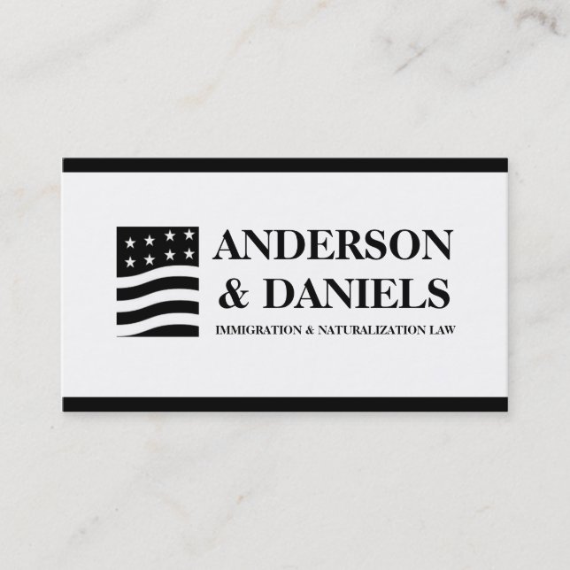 Attorney Lawyer Immigration Naturalization Law Visitenkarte (Vorderseite)