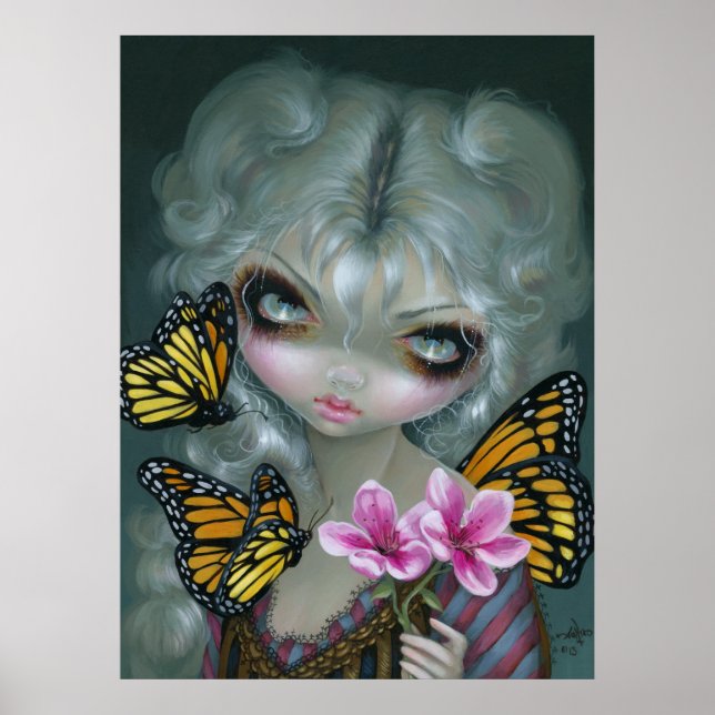 Attracting Butterflies ART PRINT gothic Rokoko Fee Poster (Vorne)
