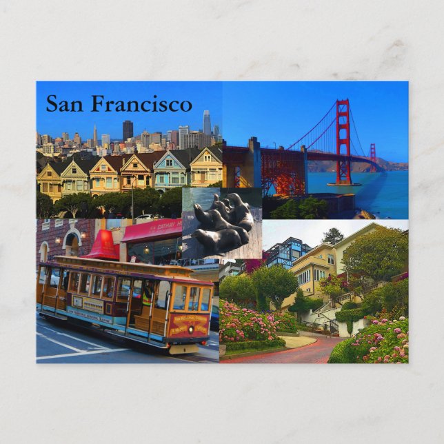 Attractions de San Francisco #3 Carte Postale (Devant)