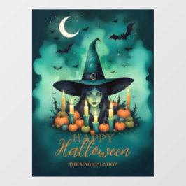 Attractive & Mystical Halloween Witch Conjures Fensteraufkleber