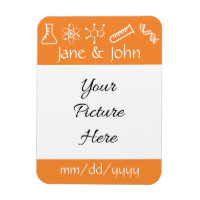 Attraktiv Forces in Orange Save-the-Date Magnet