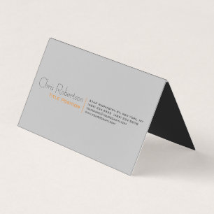 Attraktiv grau Minimalistisch, modern geflochten Visitenkarten