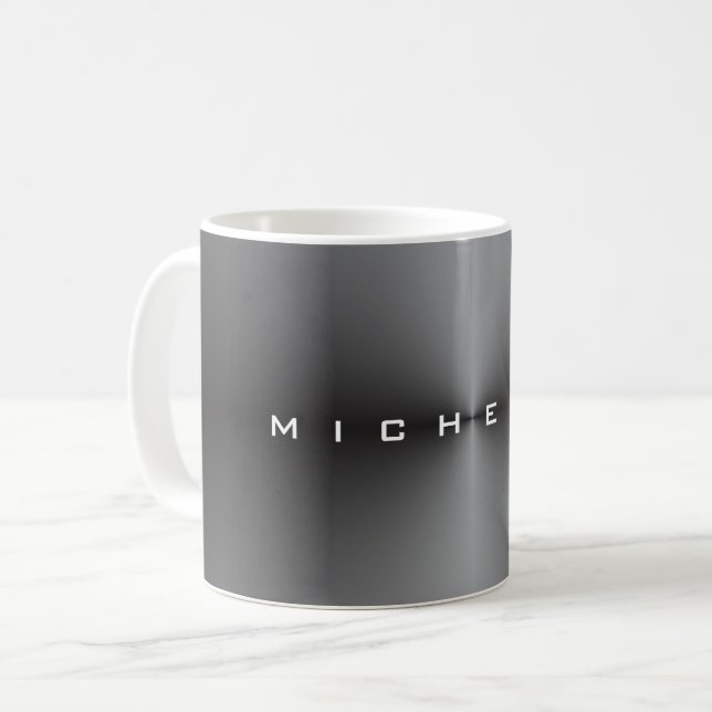 Attraktiv Metallic Gray Stilvoll Moderne Minimalis Kaffeetasse (Vorderseite Links)