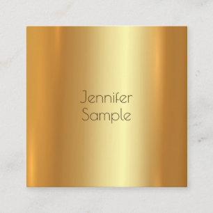 Attraktiv Modernes elegantes Gold Design Einzigart Quadratische Visitenkarte
