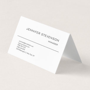 Attraktiv Schwarz-weiß Modernes Minimalistisches S Visitenkarten