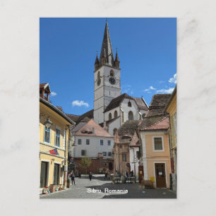 Attraktive Ansicht von Sibiu, Rumänien an einem Postkarte