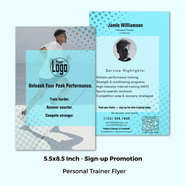 Attraktive Athleten Personal Trainer für fortgesch Flyer (5.5x8.5 Inch, Attract Athletes Advanced Fitness Personal Trainer Flyer)