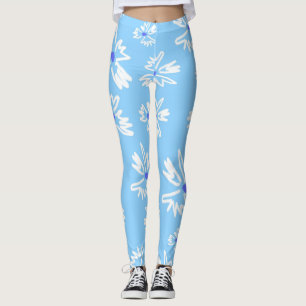 Attraktive Blumenblicke Gemusterte Leggings