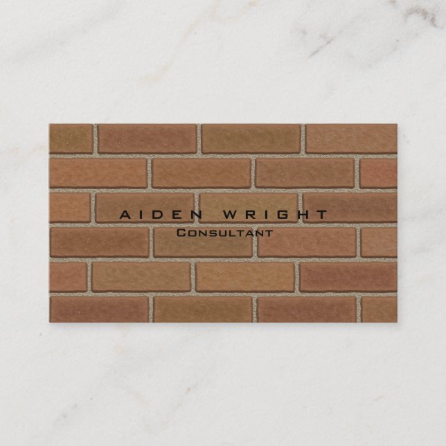 Attraktive braune Wand Stilvoll modern Minimalisti Visitenkarte (Vorderseite)