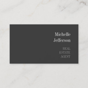 Attraktive Grau Real Anwesen Agent Business Card Visitenkarte