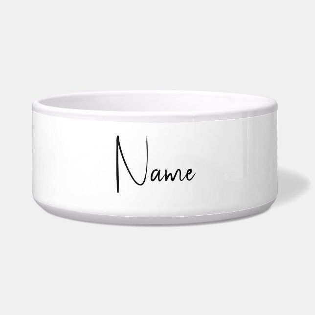 Attraktive Kalligrafie White Moderne Minimalistisc Napf (Vorderseite)