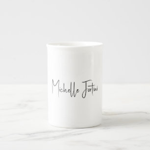 Attraktive Kalligrafie White Moderne Minimalistisc Prozellantasse