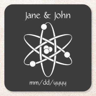 Attraktive Kräfte im Schwarzweißpapier-Untersetzer Rechteckiger Pappuntersetzer