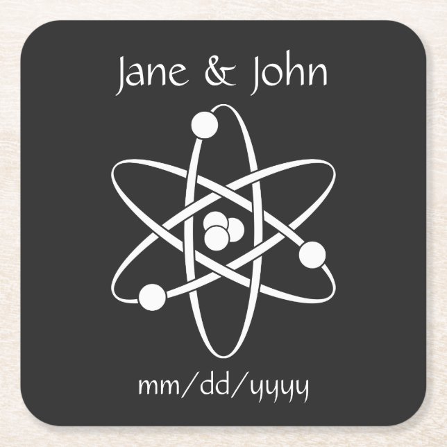 Attraktive Kräfte im Schwarzweißpapier-Untersetzer Rechteckiger Pappuntersetzer (Vorderseite)