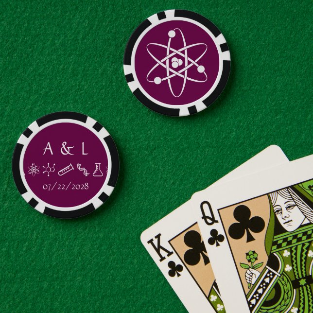 Attraktive Kräfte im Wein Pokerchips (Pokertisch (doppelt))