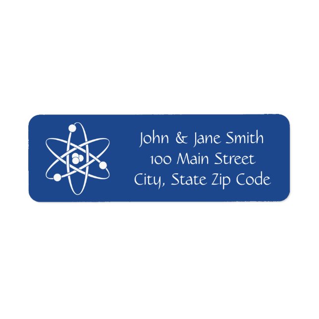 Attraktive Kräfte in Blue Return Address Label (Vorne)