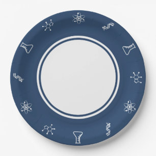 Attraktive Kräfte in Navy Paper Plate Pappteller