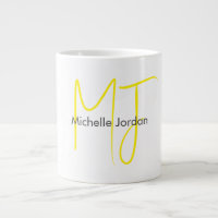 Attraktive Monogram gelb weiß Moderne Minimalistis
