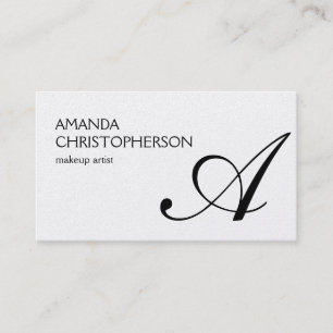 Attraktive Monogram Makeup Artist Business Card Visitenkarte