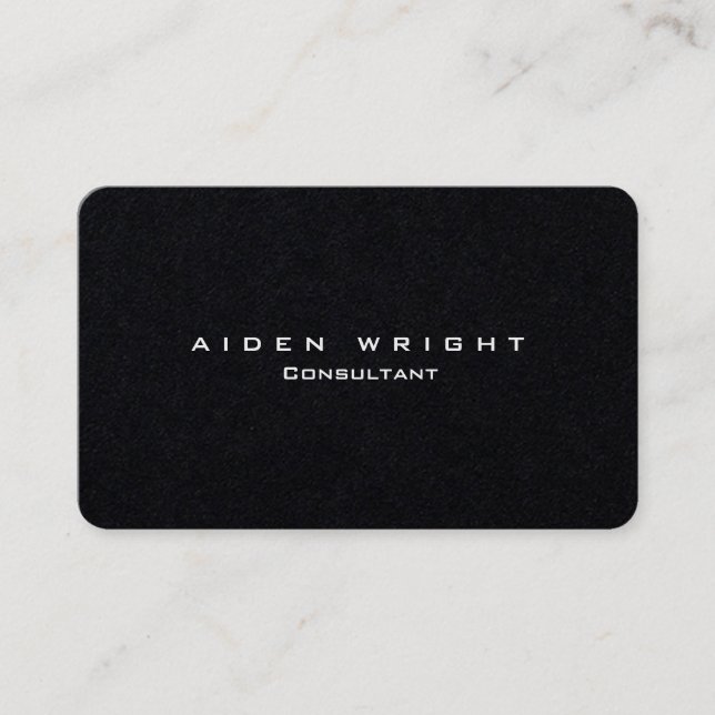 Attraktive Premium Black Stylish Modern Minimalist Visitenkarte (Vorderseite)