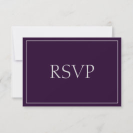Attraktive UAWG für Pflaume und Silber RSVP Karte
