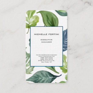 Attraktive Vegetation Moderne Minimalistische Chic Visitenkarte
