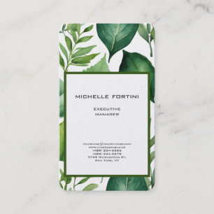 Attraktive Vegetation Moderner Minimalistischer Ch Visitenkarte