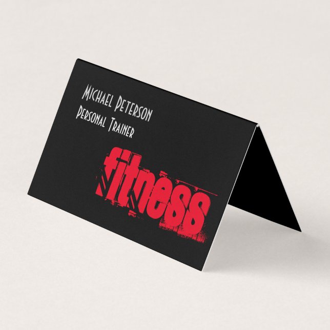 Attraktiver, einzigartiger Black Gray Personal Tra Visitenkarten (Vorderseite)
