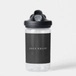 Attraktiver, klassischer Minimalistischer Name Trinkflasche<br><div class="desc">Einfache Bearbeitungsprogramme. Verschiedene Kartentypen und -größen,  Farbe und Schriftart.</div>