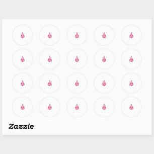 attraktiver Pink-Illustrationsaufkleber Runder Aufkleber