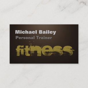 Attraktiver Sepia Brown Color Personal Trainer Visitenkarte