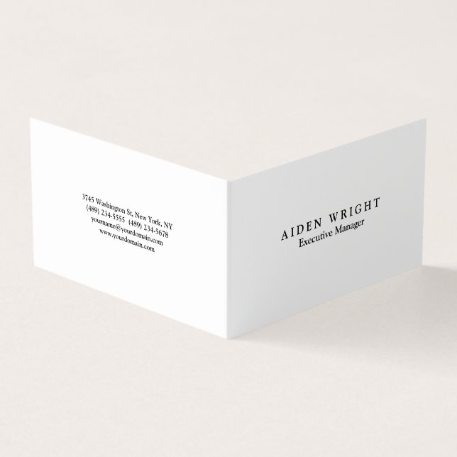 Attraktiver Trendy Stylish Modern Minimalistisch Visitenkarten (Vorderseite)