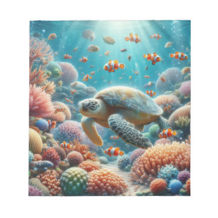 Attraktiver Turtle Notepad Notizblock