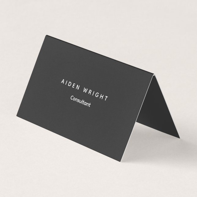 Attraktives Grau Klassisches Minimalistisch Visitenkarten (Vorderseite)