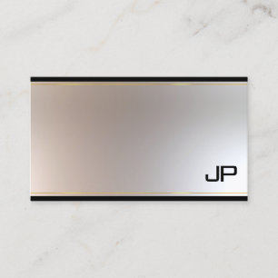 Attraktives Monogramm Glamour Gold Silber Chic Ein Visitenkarte