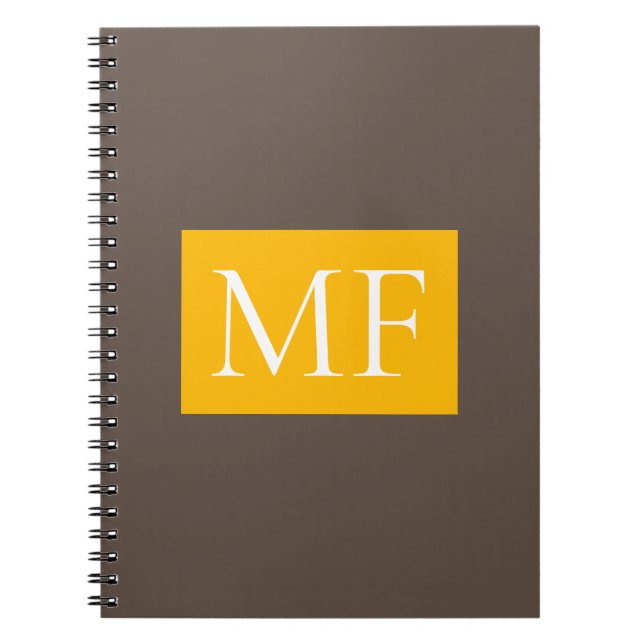 Attraktives Monogramm Modernes Minimalistisch Notizblock (Vorderseite)