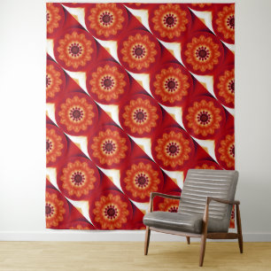 Attrape-Rêves Plume de Feu Rouge 10 Tapisserie