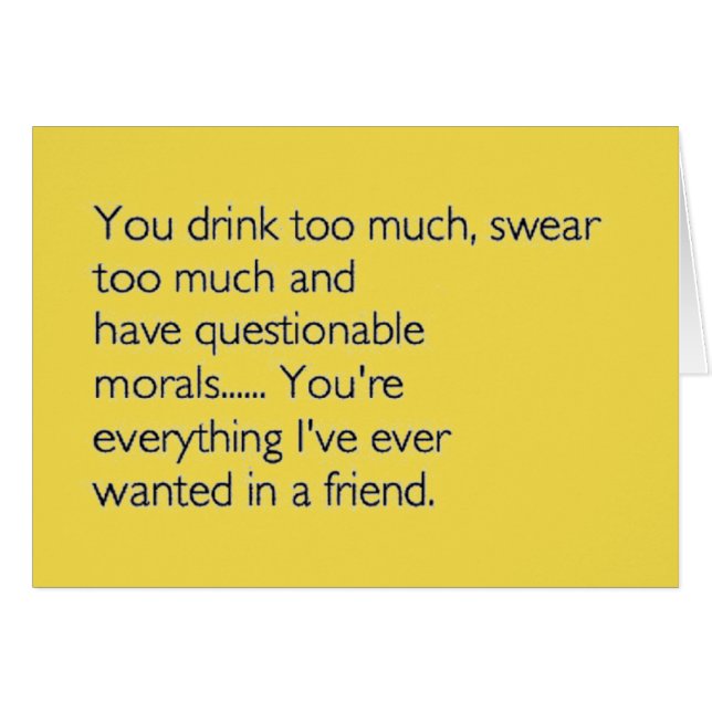 **ATTRIBUTE EINER BESTEN FREUNDIN** GEBURTSTAGSKAR (Vorderseite (Horizontal))