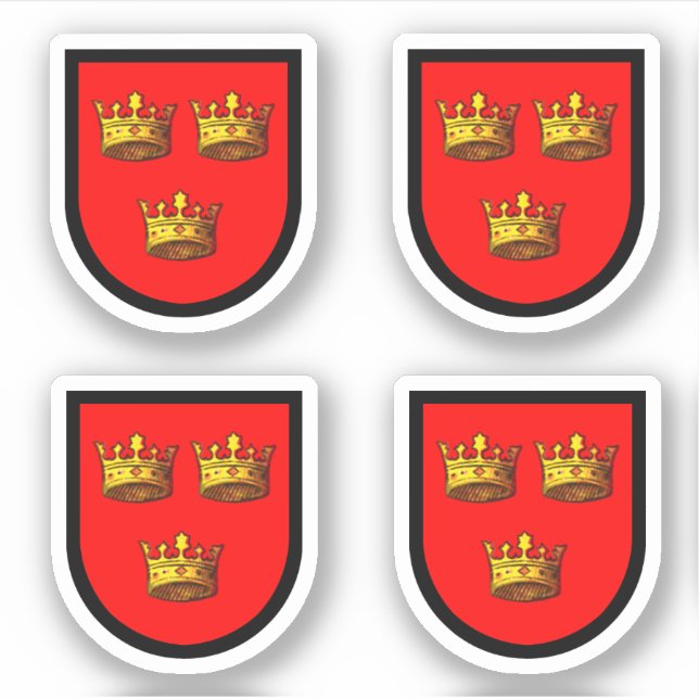 Attributed Arms of St. Etheldreda (Audrey) - 4-Up Aufkleber (Vorderseite)