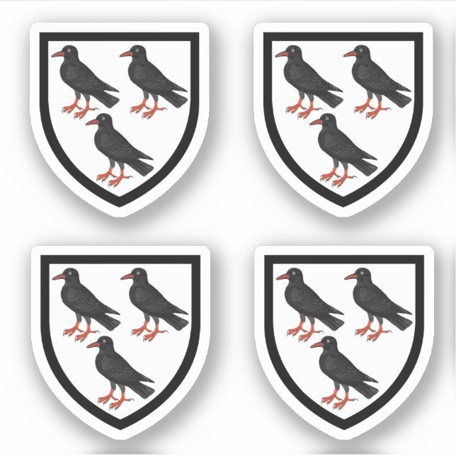 Attributes Arms of St. Thomas Becket - 4Up White Aufkleber (Vorderseite)