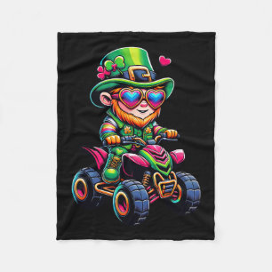 Atv 4 Wheeler Leprechaun Kinder Mens Womens St Pat Fleecedecke