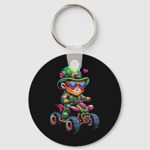 Atv 4 Wheeler Leprechaun Kinder Mens Womens St Pat Schlüsselanhänger