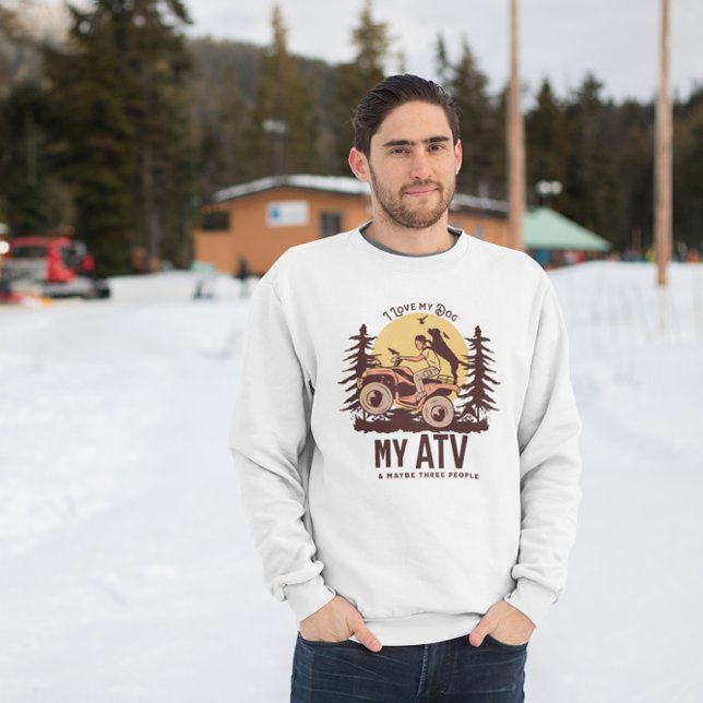 ATV Adventure Dog Papa und Mutter abseits der Fahr Sweatshirt (Von Creator hochgeladen)