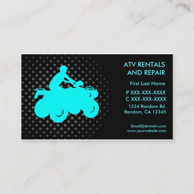 ATV Mietreparatur-Gewohnheits-Visitenkarte Visitenkarte (Vorderseite)