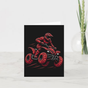 Atv Quad 4 Wheeler Bike Herz Atv Rider Boys Mens Karte
